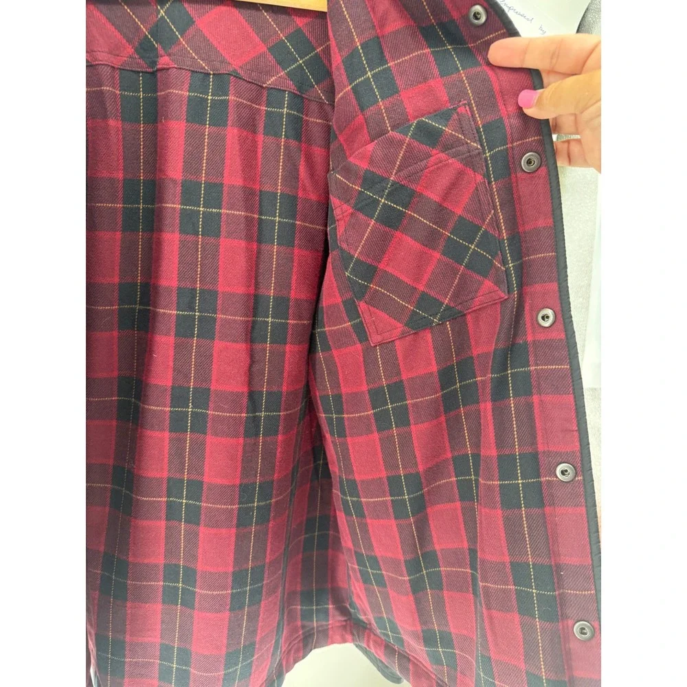 The North Face Jacket Men's M Black Fort Point Flannel Snap Reversible Shacket